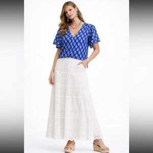 Rose + Olive Coastal Blues Top